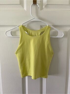 DSG Sleeveless Yellow Crop Tank Top
